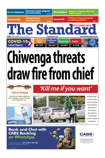 The Standard (Zimbabwe) - 19 Dec 2021