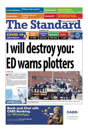 The Standard (Zimbabwe) - 16 Jan 2022