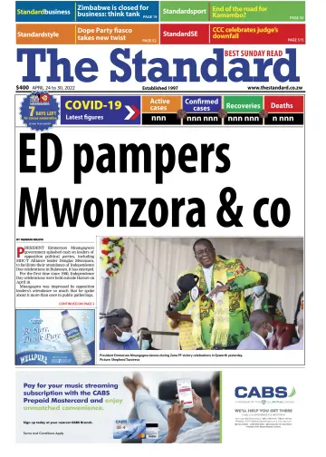 The Standard (Zimbabwe) - 24 Apr 2022