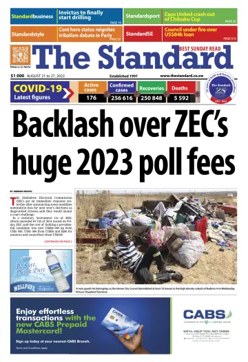 The Standard (Zimbabwe) - 21 Aug 2022