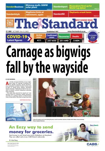 The Standard (Zimbabwe) - 9 Oct 2022