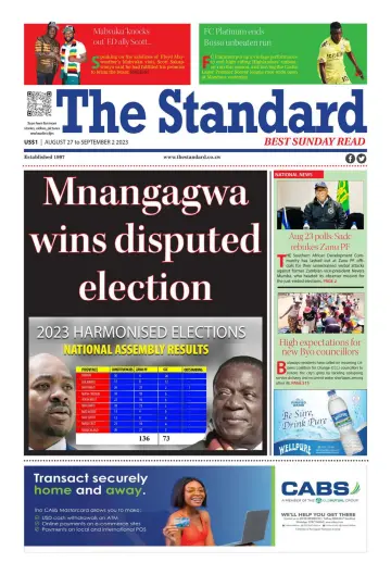 The Standard (Zimbabwe) - 27 Aug 2023