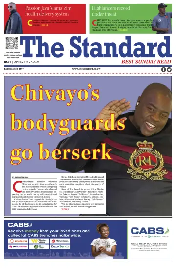 The Standard (Zimbabwe) - 21 Apr. 2024