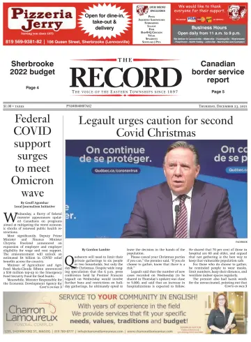 Sherbrooke Record - 23 Dec 2021