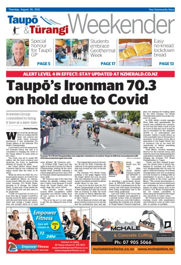 Taupo & Turangi Herald - 26 Aug 2021