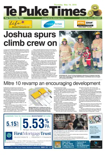 Te Puke Times - 19 May 2016