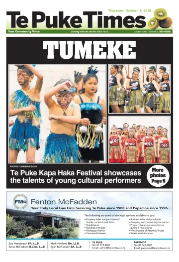 Te Puke Times - 4 Oct 2018