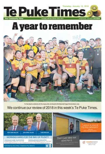 Te Puke Times - 10 Jan 2019