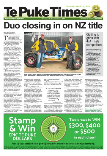 Te Puke Times - 14 Mar 2019