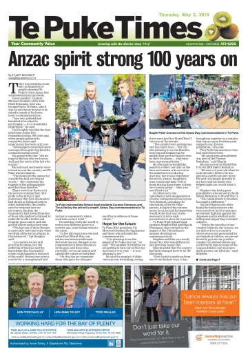 Te Puke Times - 2 May 2019
