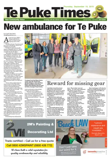 Te Puke Times - 19 Sep 2019