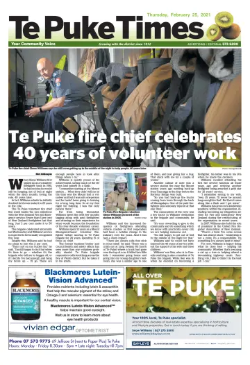 Te Puke Times - 25 Feb 2021