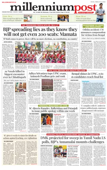 Millennium Post (Kolkata) - 17 abr. 2024