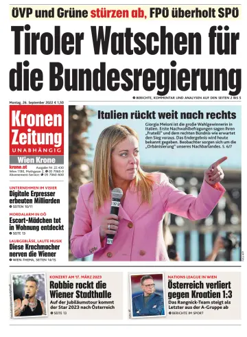 Kronen Zeitung - 26 Sep 2022