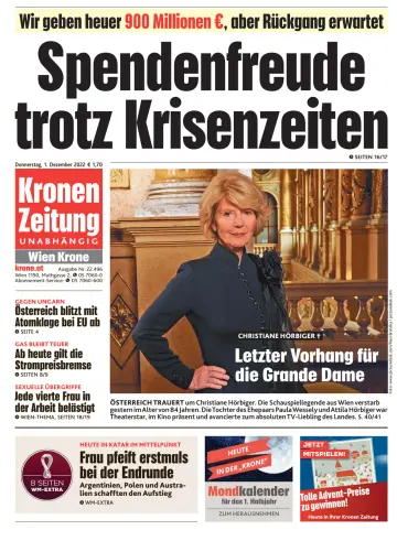 Kronen Zeitung - 1 Dec 2022