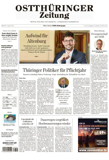 Ostthüringer Zeitung (Gera) - 3 Jan 2024