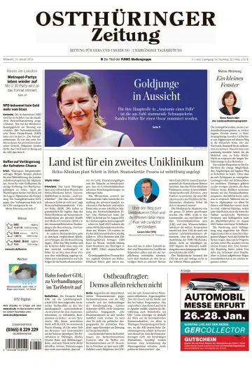 Ostthüringer Zeitung (Gera) - 24 Jan 2024