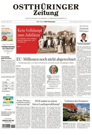 Ostthüringer Zeitung (Gera) - 30 abril 2024
