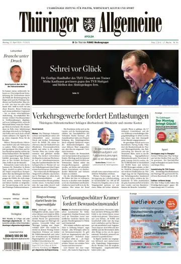 Thüringer Allgemeine (Apolda) - 22 4月 2024
