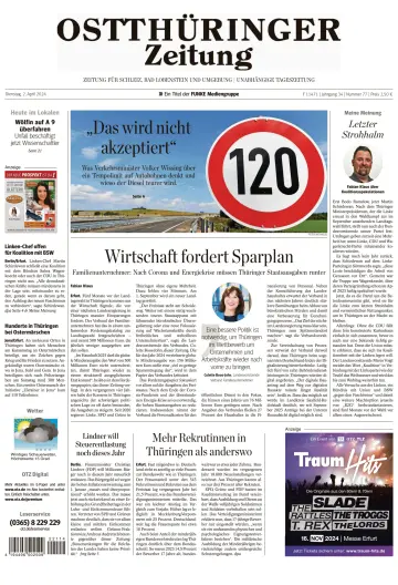 Ostthüringer Zeitung (Bad Lobenstein) - 02 四月 2024