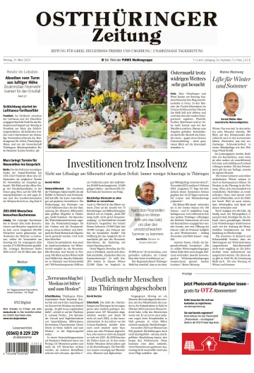 Ostthüringer Zeitung (Greiz) - 25 Mar 2024