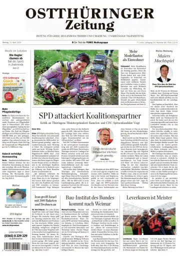 Ostthüringer Zeitung (Greiz) - 15 四月 2024
