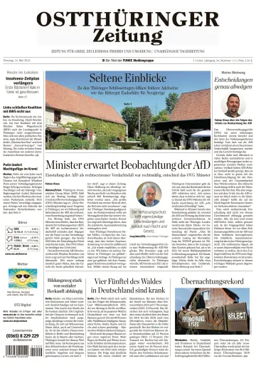 Ostthüringer Zeitung (Greiz) - 14 Bealtaine 2024