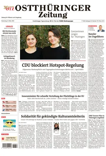 Ostthüringer Zeitung (Pößneck) - 24 Mar 2022