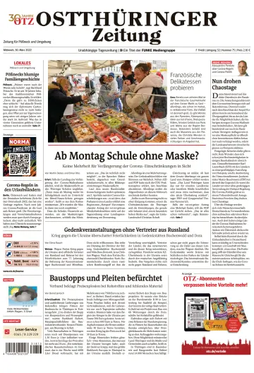 Ostthüringer Zeitung (Pößneck) - 30 Mar 2022