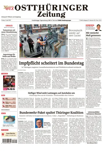 Ostthüringer Zeitung (Pößneck) - 8 Apr 2022