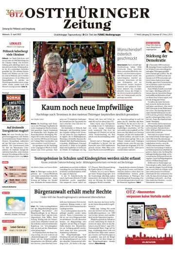 Ostthüringer Zeitung (Pößneck) - 13 Apr 2022