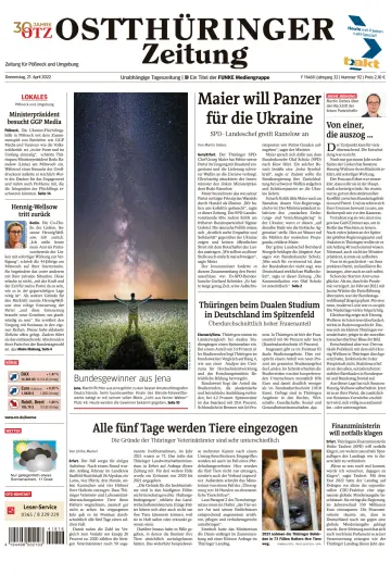 Ostthüringer Zeitung (Pößneck) - 21 Apr 2022