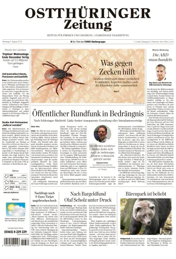 Ostthüringer Zeitung (Pößneck) - 9 Aug 2022