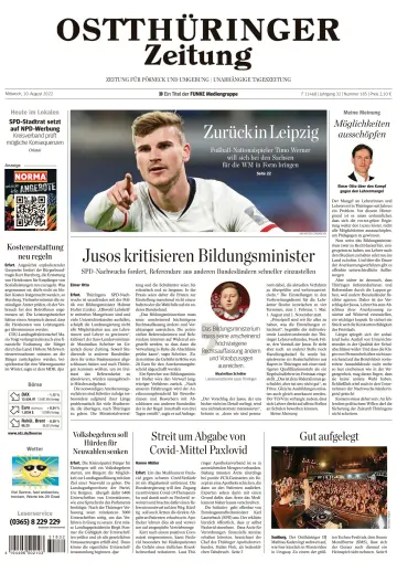 Ostthüringer Zeitung (Pößneck) - 10 Aug 2022
