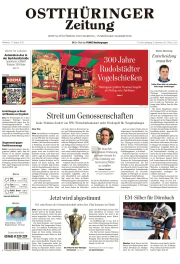Ostthüringer Zeitung (Pößneck) - 17 Aug 2022
