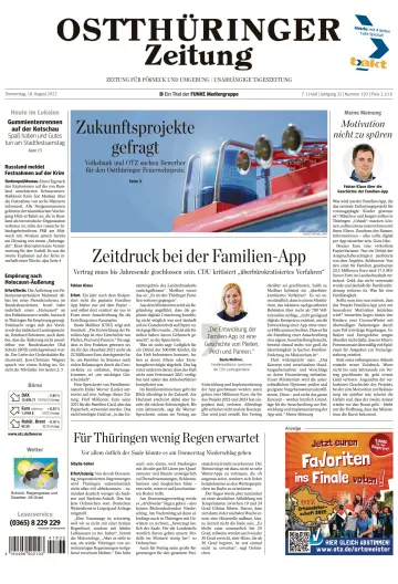 Ostthüringer Zeitung (Pößneck) - 18 Aug 2022