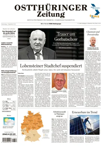 Ostthüringer Zeitung (Pößneck) - 1 Sep 2022