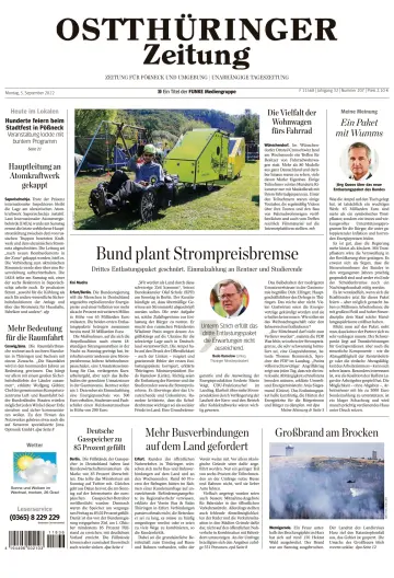 Ostthüringer Zeitung (Pößneck) - 5 Sep 2022