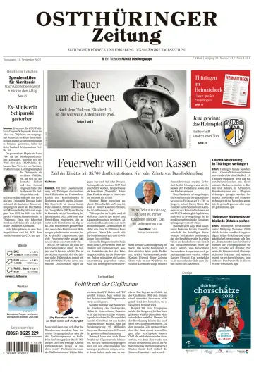 Ostthüringer Zeitung (Pößneck) - 10 Sep 2022