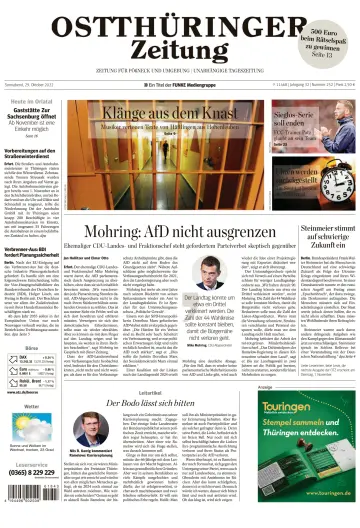 Ostthüringer Zeitung (Pößneck) - 29 Oct 2022