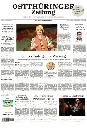 Ostthüringer Zeitung (Pößneck) - 14 Nov 2022