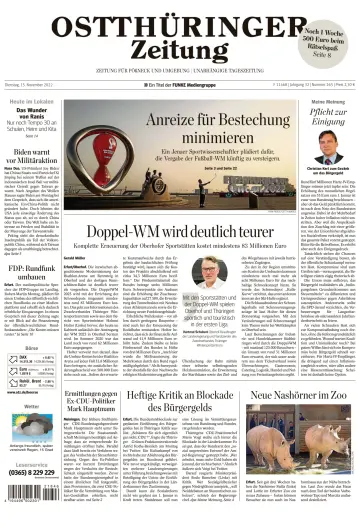 Ostthüringer Zeitung (Pößneck) - 15 Nov 2022