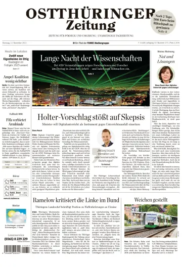 Ostthüringer Zeitung (Pößneck) - 22 Nov 2022