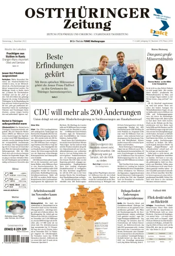 Ostthüringer Zeitung (Pößneck) - 1 Dec 2022