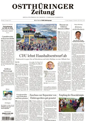 Ostthüringer Zeitung (Pößneck) - 28 Aug 2023