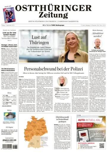 Ostthüringer Zeitung (Pößneck) - 1 Sep 2023