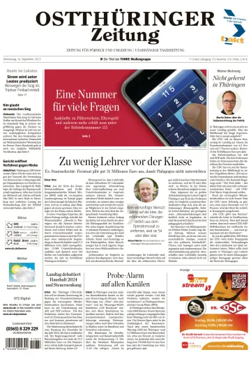 Ostthüringer Zeitung (Pößneck) - 14 Sep 2023