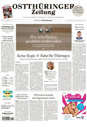 Ostthüringer Zeitung (Pößneck) - 15 Sep 2023