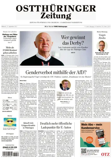 Ostthüringer Zeitung (Pößneck) - 27 Sep 2023