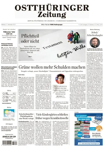 Ostthüringer Zeitung (Pößneck) - 22 Nov 2023